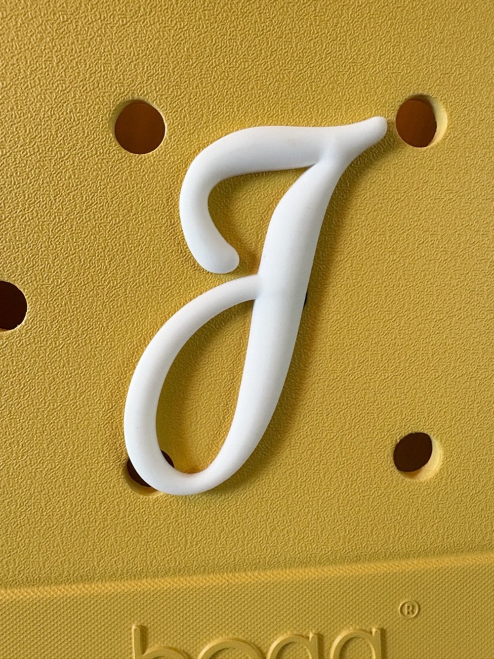 ♥️💖 Bogg Bag Charm The Letter J White Cursive